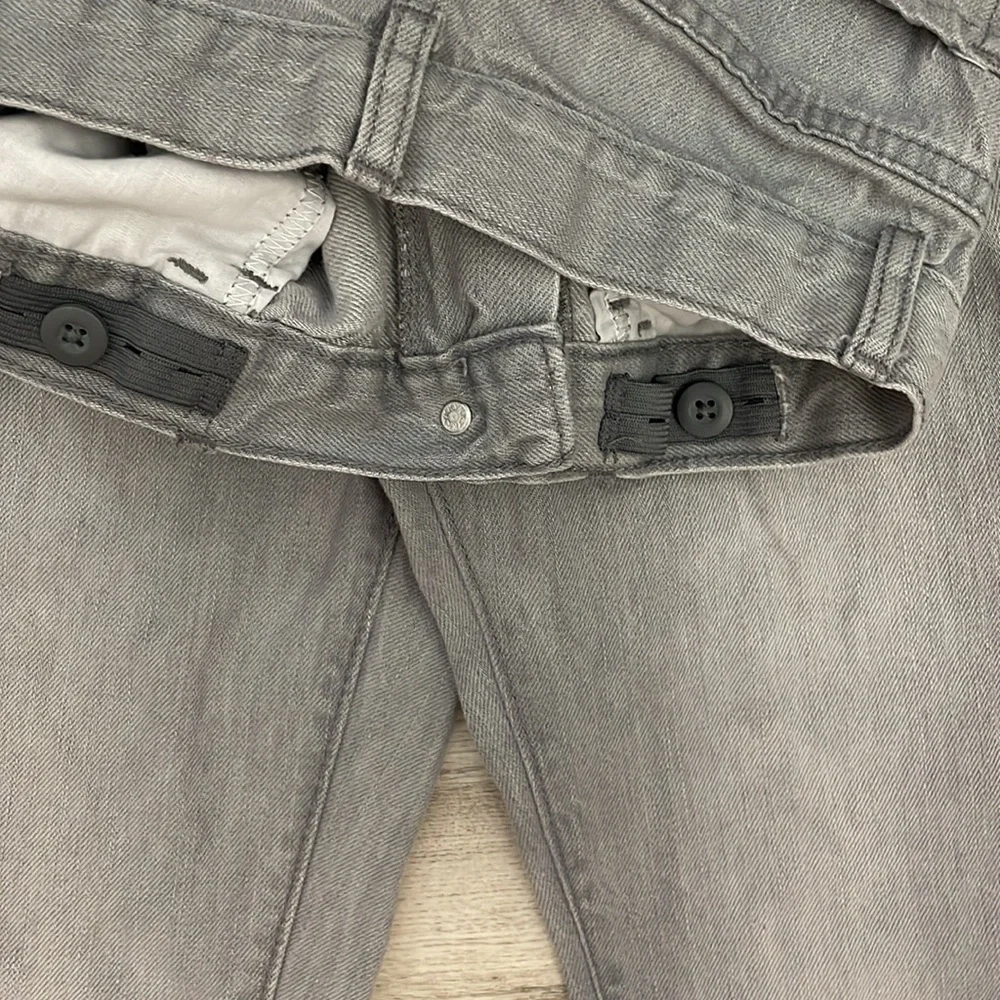 Children's Place Gray Adjustable Waist 100% Cotton Skinny Jeans Girl's Size 8
